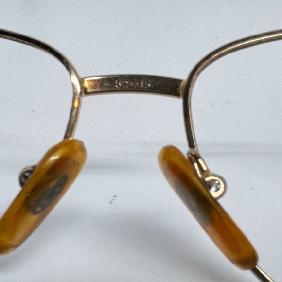 Les bases de bourgeouis Eyeglasses Frames Gold Round Full RIm 52-15 H5536 - Picture 7 of 8